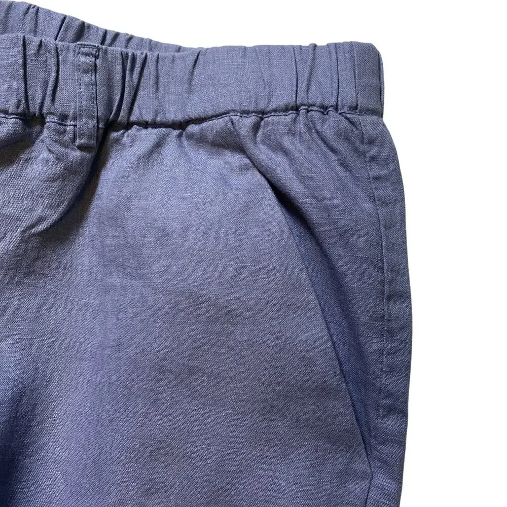 Quince Pants 100% European Linen Womens XL Moonstone Blue Pants Pockets